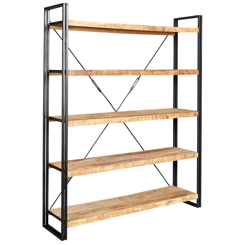 Bundyhill 200cm H Iron Etagere Bookcase, 200cm H x 160cm W x 40cm D