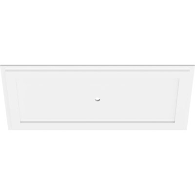 36"W x 18"H x 1"ID x 12 1/2"C x 1"P Rectangle Architectural Grade PVC Contemporary Ceiling Medallion