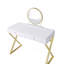Bureau de meuble-lavabo blanc et doré