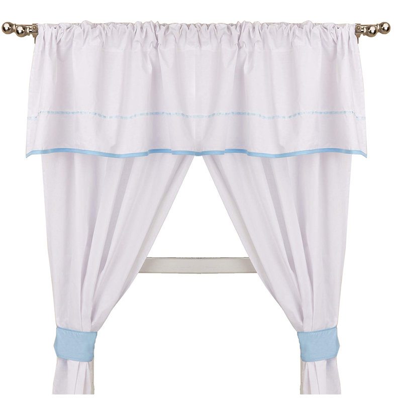 Unique Cotton Blend Window Valance, Blue