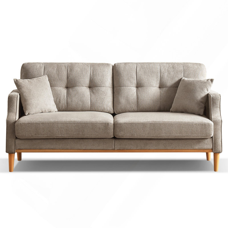 Canapé 3 places Living Space avec tissu imperméable, Gris clair