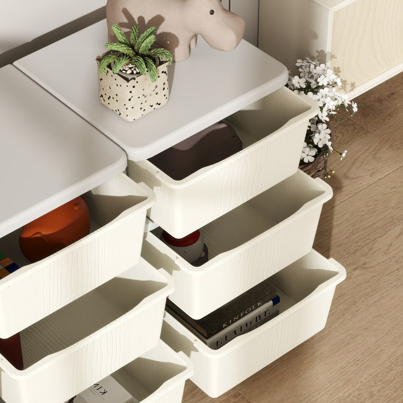 Zoomie Kids Toy Box, Cream