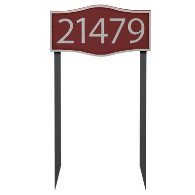 Enseigne d’adresse pour pelouse sur 1 ligne