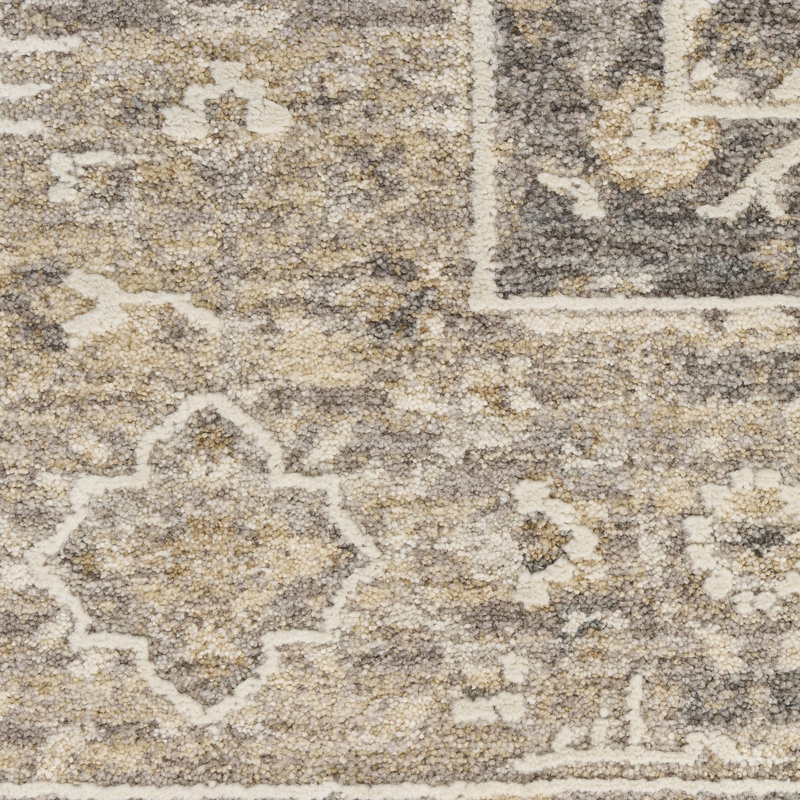 Tapis d'intérieur gris Hemington, Rectangle 5 pi 3 po x 7 pi 6 po