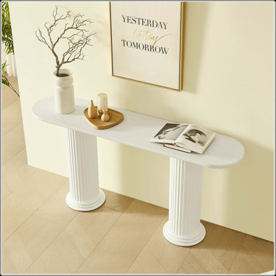 Console 62,99 "de style romain avec placage en bois - Design classique