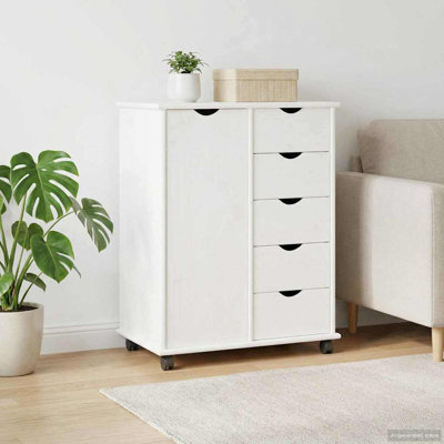 Solid Wood Rectangle Accent Cabinet