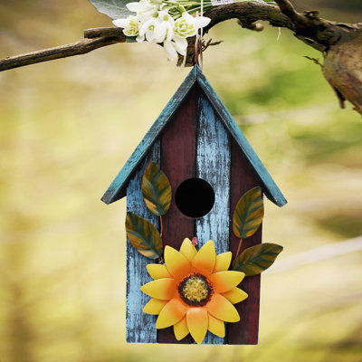 Maes 9.3'' H x 6.5'' W x 4.5'' D Hanging Fade Resistant Birdhouse