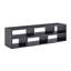 Meuble télé réglable modulaire, console de rangement ouverte noire, centre de divertissement moderne avec plusieurs compartiments, tablette multimédia Freestyle pour la chambre du salon