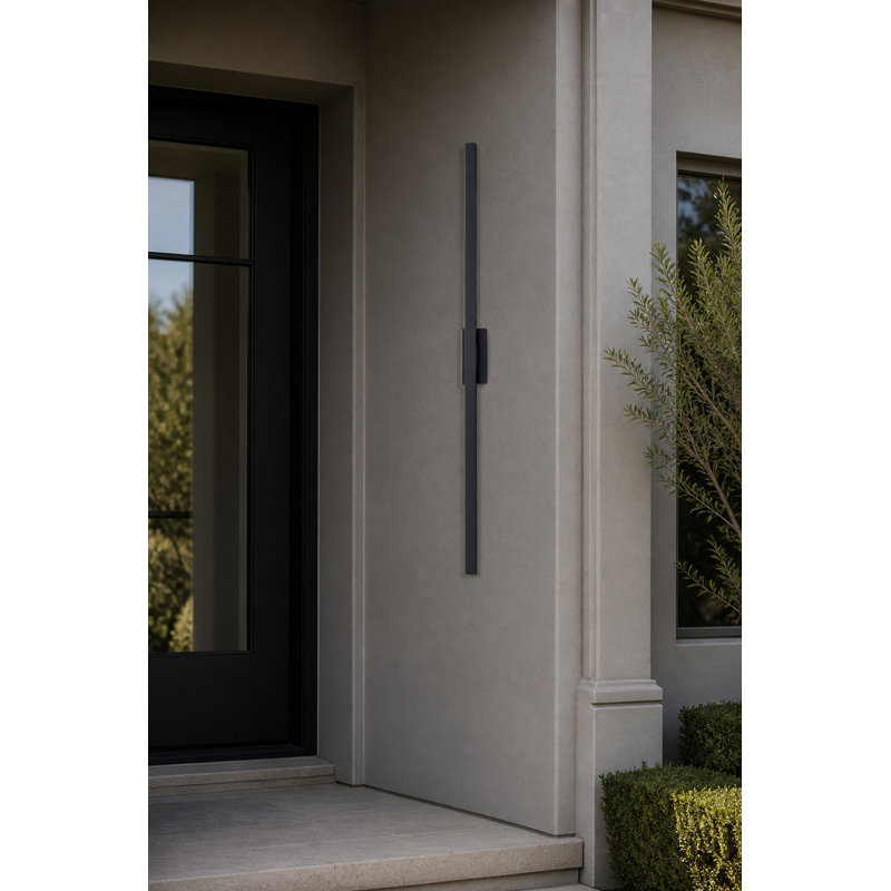 Chesnet-Outdoor Wall Mount, 96" H x 4.5" W x 2.75" D, Black