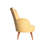 Modern Wing Chair, Solid Wood Frame, Yellow 100% Polyester Fabric | 27.6 x 37.4 x 33.5 inches | 32 DNS Foam Cushion for Comfort | Easy Clean | Perfect for Hotel, Scandinavian, and Southwestern Décor-79292684