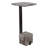 Modern Metal Aluminum Accent Table With Geometric Base And Sleek Contemporary Design