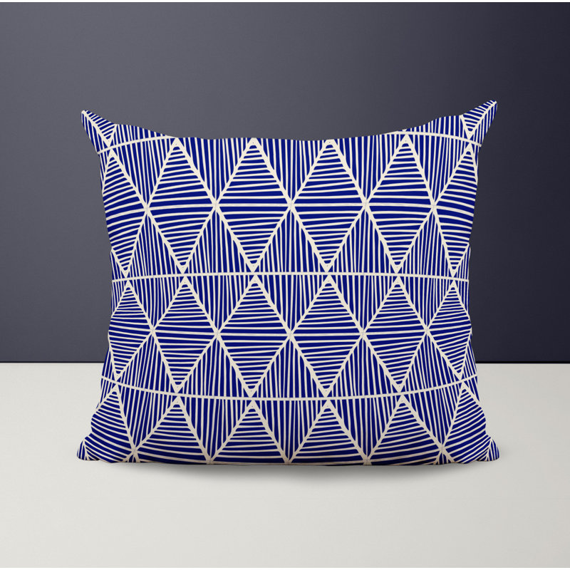 Housse et insert de coussin décoratif en polyester, L 19 po x H 19 po, Bleu marine