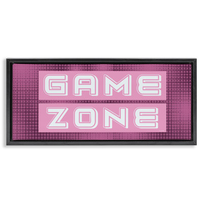 Cadre flottant rétro zone de jeu mauve, design par Yass Naffas Designs