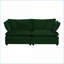 Canapés de salon, ensemble de canapé moderne en bois massif 2 + 3 places en chenille | Vert sauge | Chenille-1592290504