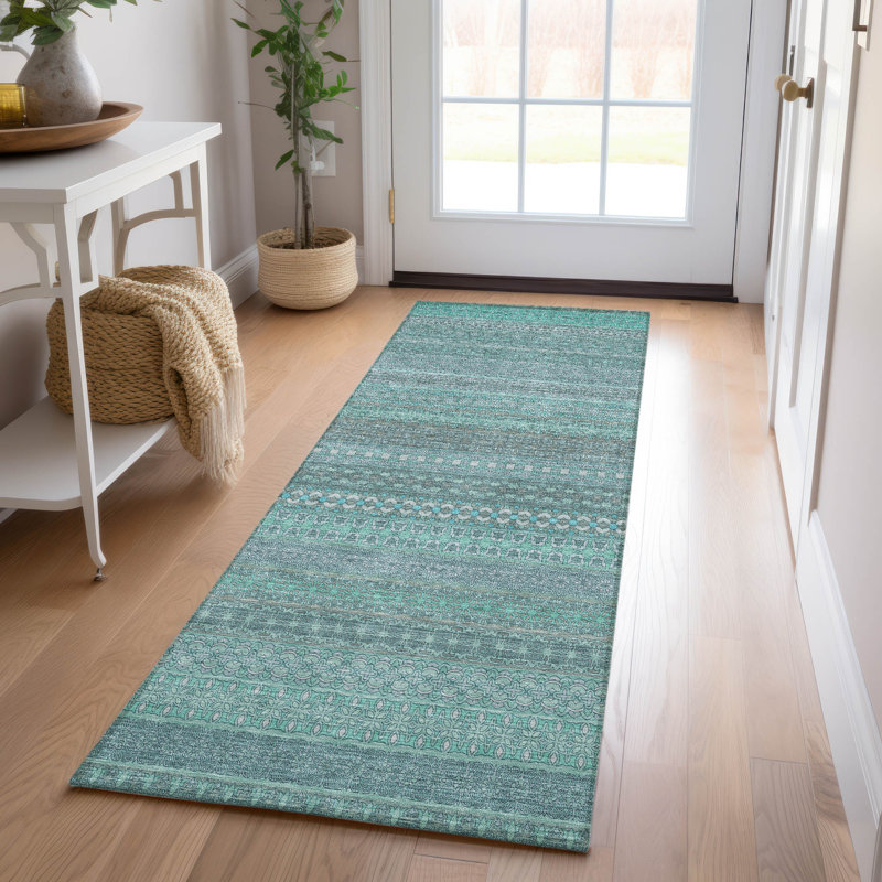 Lovell Washable Striped Indoor / Outdoor Rug, Runner 2'3" x 7'6"