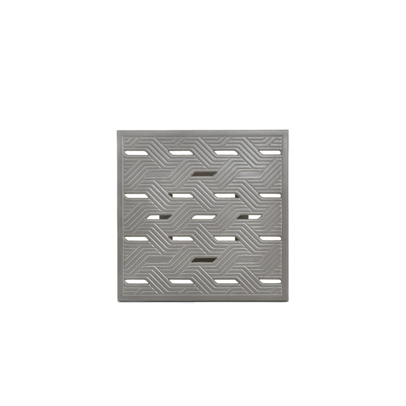 Merge Tables Outdoor Square Side Table, Weathered Teak