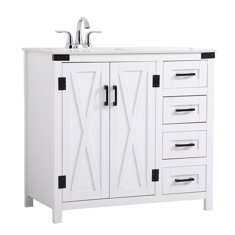 Ensemble de meuble-lavabo simple 36 po Slayton, Blanc