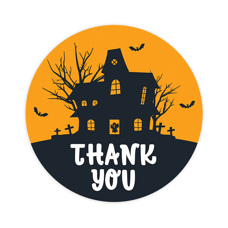 «Thank You Haunted House Happy Halloween», autocollants