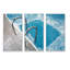 Glace et piscine bleue - ensemble d'art mural sur toile encadré paysage-690442150-690442170