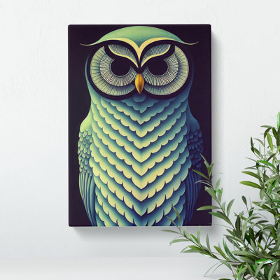 An Entrancing Owl - Wrapped Canvas