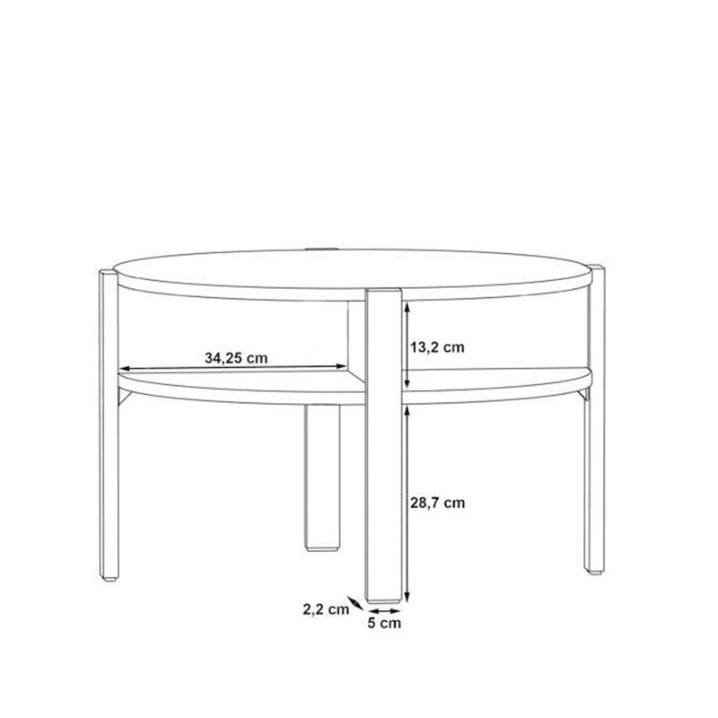 Tobago Coffee Table with Storage, Grey