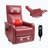 Faux Leather Heat Massage Manual Recliner Chair With Rocker And Swivel For Living Room-921220055