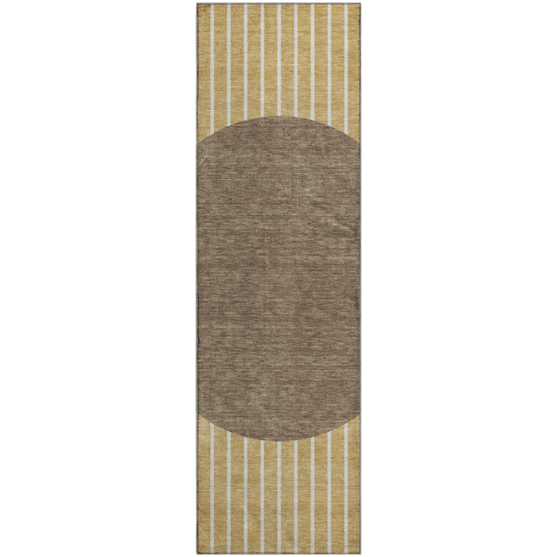 Premium Machine Washable Naglee AMF994 Stripes Rug, Runner 2'3" x 7'6"
