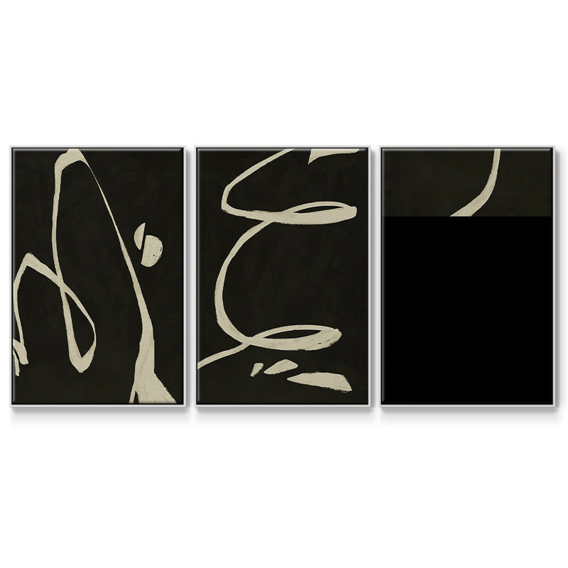 «Neutral Spring I», 3 pièces, H 36 po x l 72 po, Blanc