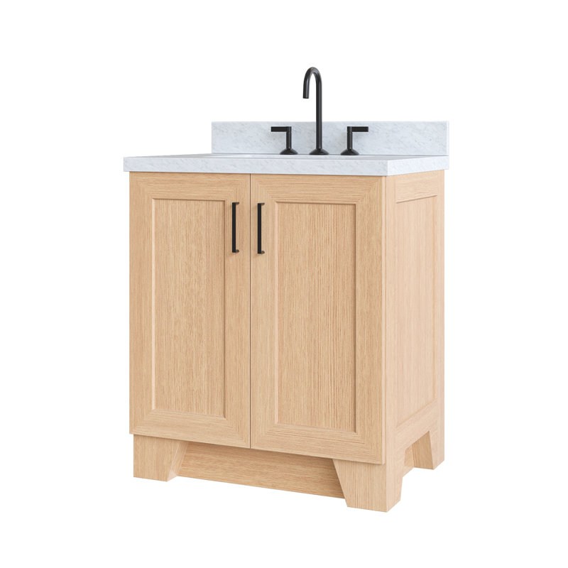 ARIEL TAYLOR 31 IN RECTANGLE SINK VANITY, Rectangle, Natural Oak