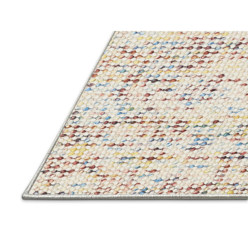 Tapis contemporaine jaune/brun/gris, Rectangle 6 pi x 9 pi