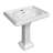 Whitehaus Collection 29" Traditional Pedestal Sink With Large Rectangular Bowl, Dual Soap Ledges And Overflow-112292268
