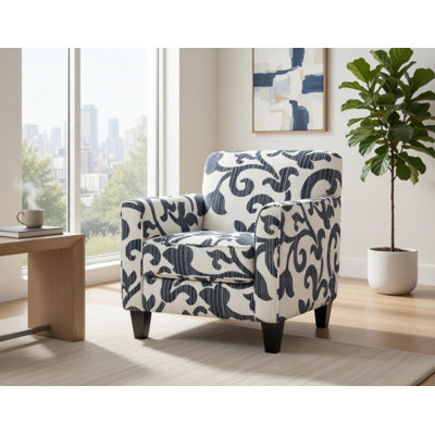 Fauteuil d'appoint bleu marine Sonata
