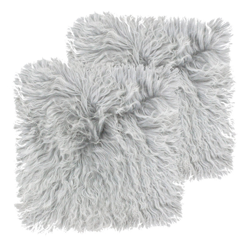 Square Cushion, Oatmeal, Feather