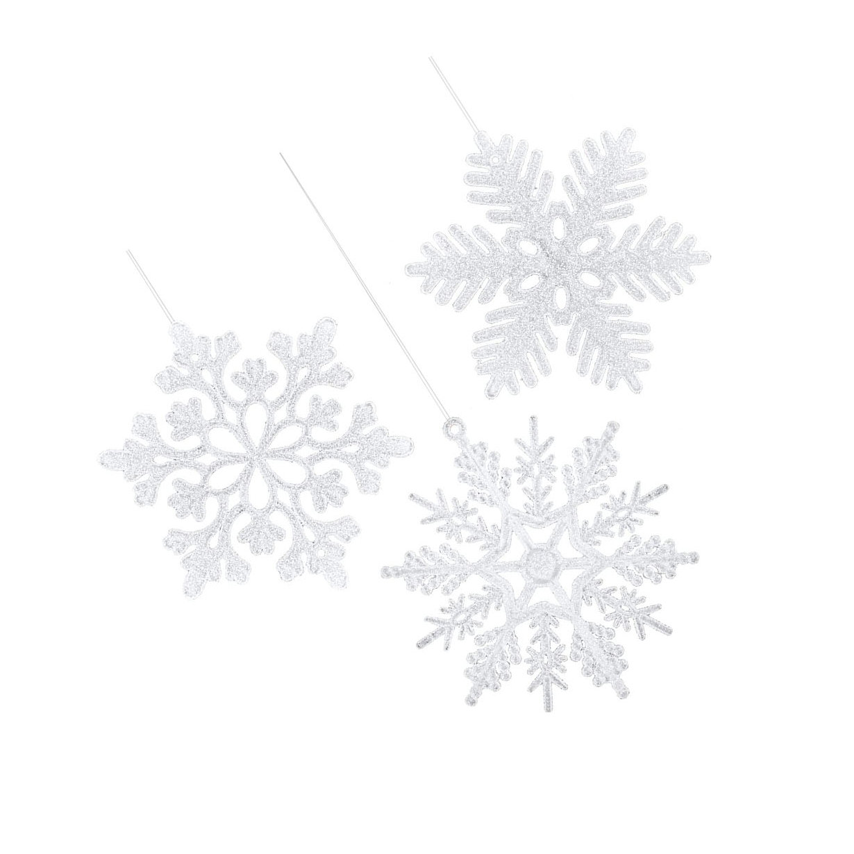 Hanging Foam Snowflake Decorative Accent (Set of 2) The Holiday Aisle
