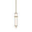 Luminaire suspendu 1 lumière DEL 15,5 po avec verre cannelé transparent Riven-111187503