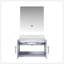 Meuble-lavabo de salle de bain 30 po X P 22 po D, plateau en quartz blanc et Miroir à DEL-111837286