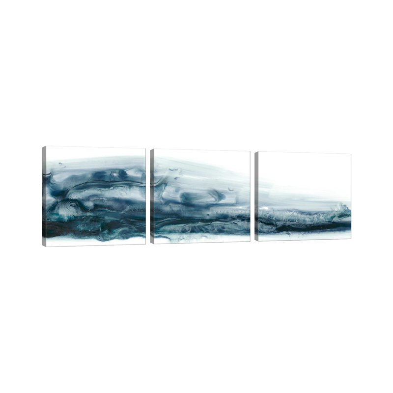 Rip courant II - ensemble d'art mural sur toile tendue (ensemble de 3)