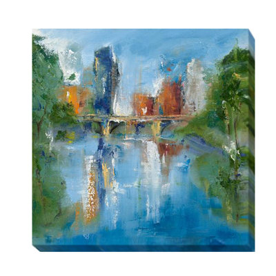City Reflection II by Michele Gort Painting Print on Wrapped Canvas