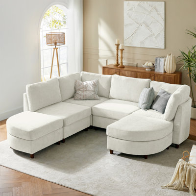 Dayman Modern Storage Convertible Sectional Sofa With End Table