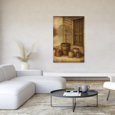 The Olde Willow Rustic Vintage Abstract Willow Tree Wall Art