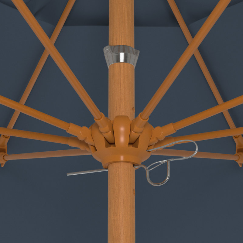 Parasol en bois de teck 9 pi, 103" H x 101" W x 101" D, Saphire