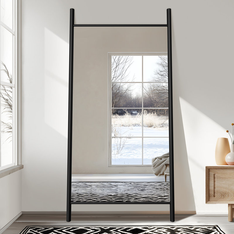 Miroir mural Merienne, Noir, 73 po x 35 po