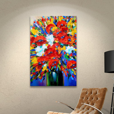 « happy floral »-impression sur toile tendue