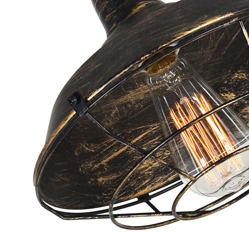Joey 14'' Black Pendant Light - Adjustable Farmhouse & Industrial Hanging Fixture – 1 Light Mini Dome Chandelier for Kitchen Island, Dining Room, or Entryway