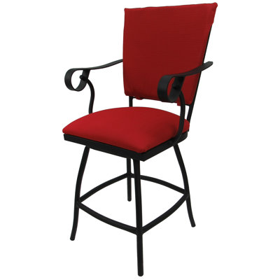 tabouret de bar pivotant 26" avec coussin Darin