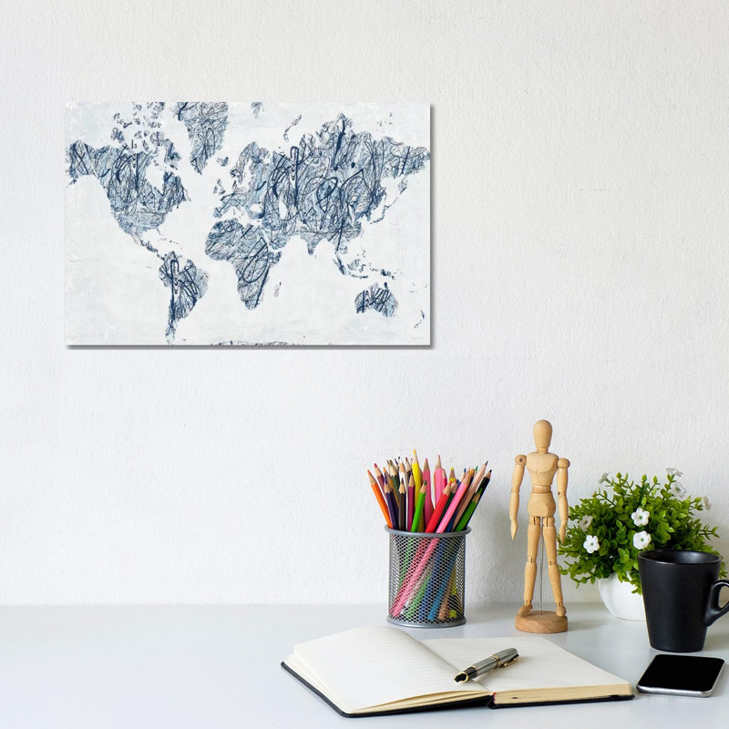 World On A String by Piper Rhue - Wrapped Canvas Painting, 20.32cm H x 30.48cm W x 1.905cm D