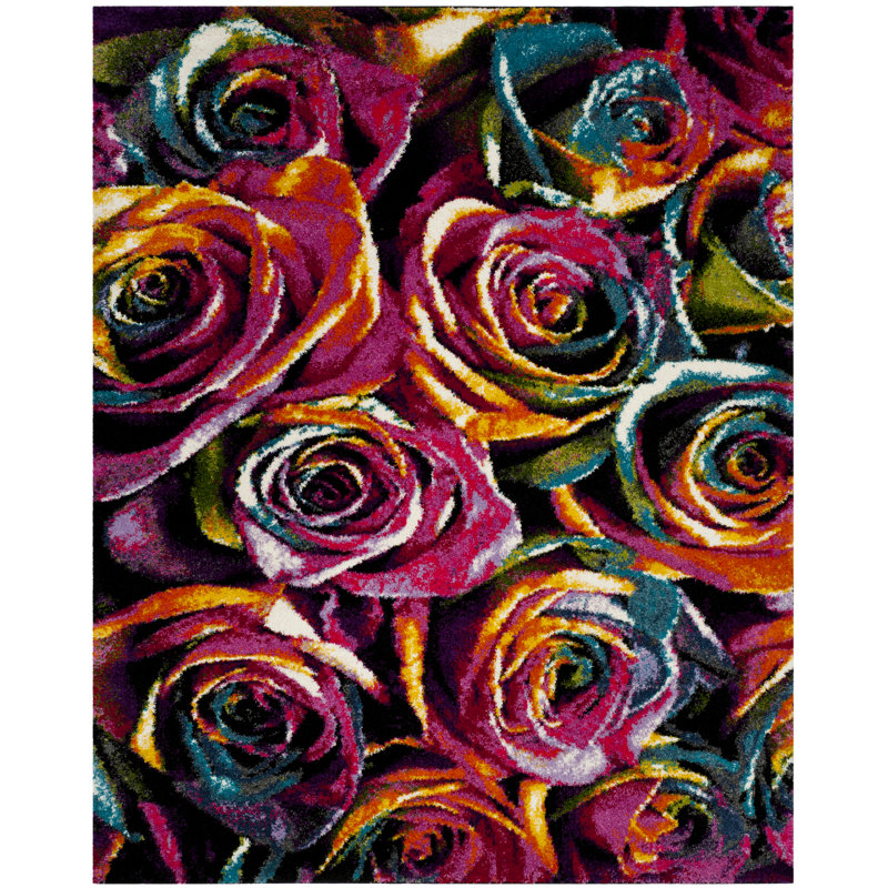 Cleveland Performance Floral Rug, Rectangle 8' x 10'