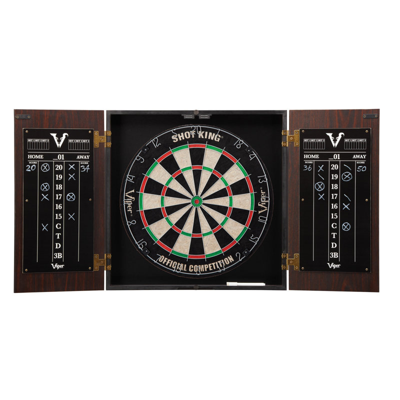 Armoire de jeu de fléchettes avec cible en sisal Shot King Stadium par Viper
