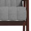Alle Fabric Accent Chair Modern Tufted Armchair Bedroom Wood Legs Grey