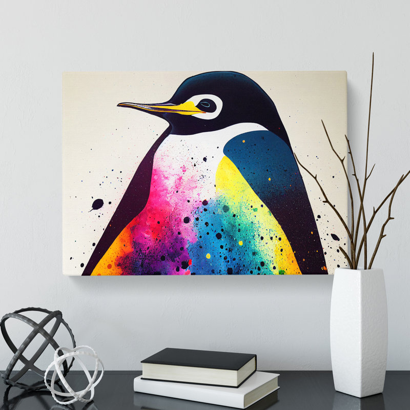 Penguin Splash Vol.3 Abstract - Wrapped Canvas, 40cm H x 60cm W x 3cm D